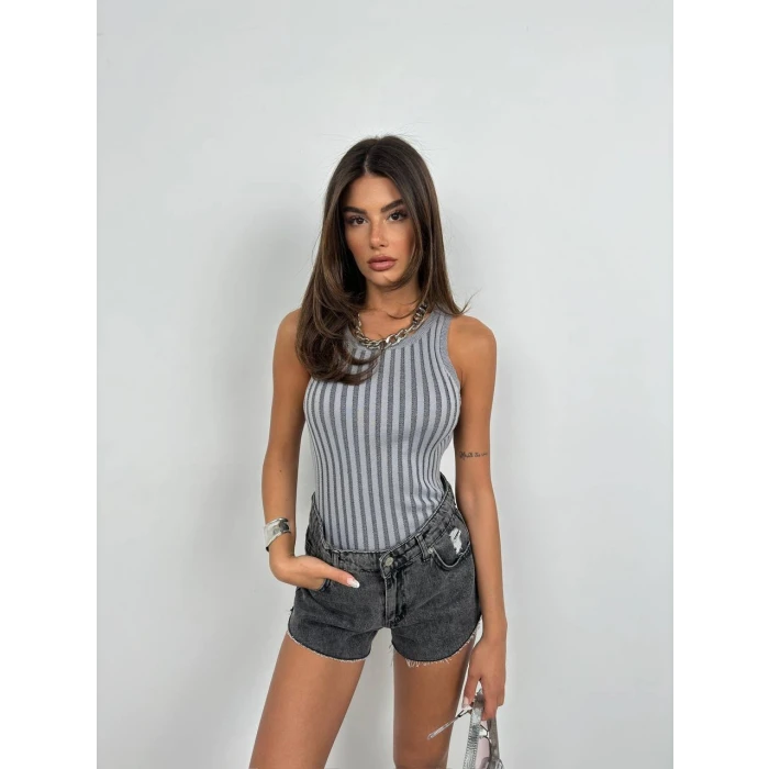 Livia Çizgili Triko Atlet