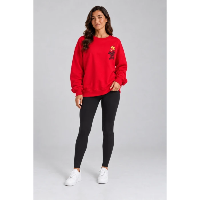 Kaktüs Baskılı Şardonlu Sweatshirt