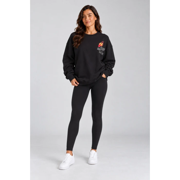 Kaktüs Baskılı Şardonlu Sweatshirt