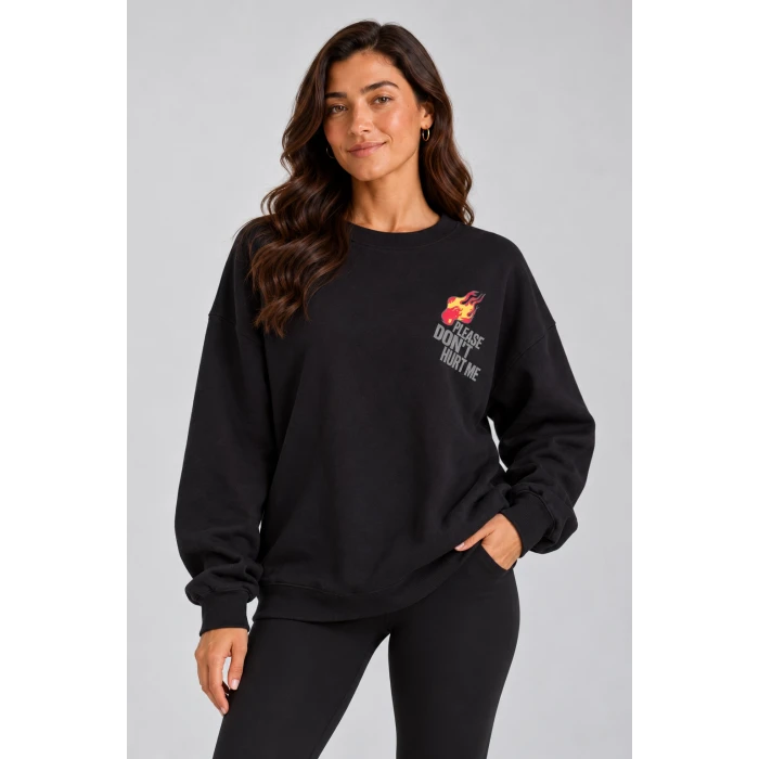 Kaktüs Baskılı Şardonlu Sweatshirt