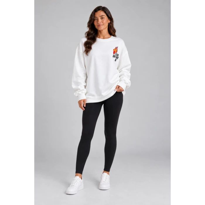 Kaktüs Baskılı Şardonlu Sweatshirt