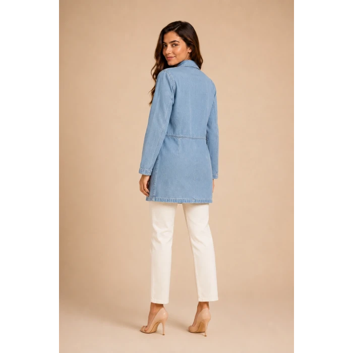 Fermuarlı Denim Tunik