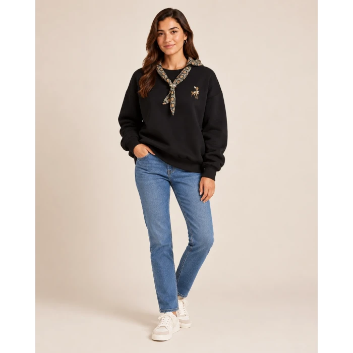 Fularlı Sweat Shirt