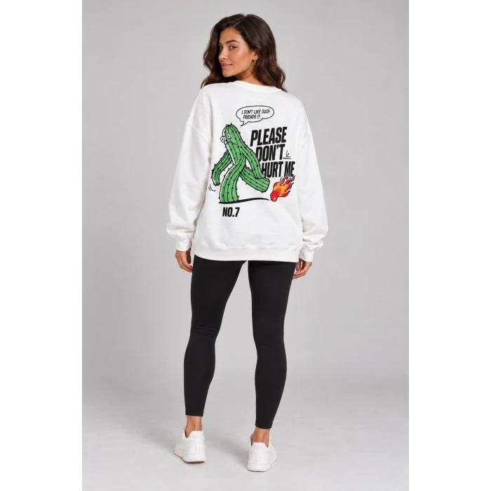 Kaktüs Baskılı Şardonlu Sweatshirt
