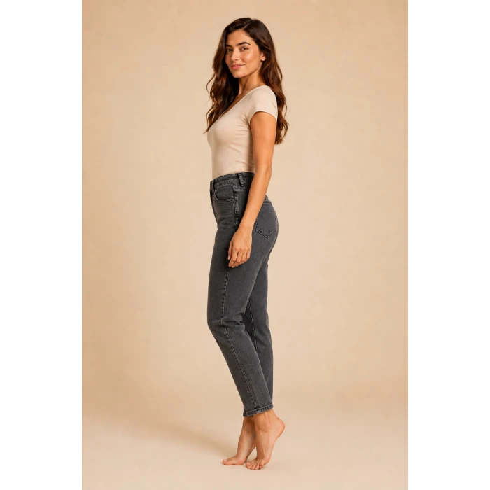Mom Jeans Kot Pantolon