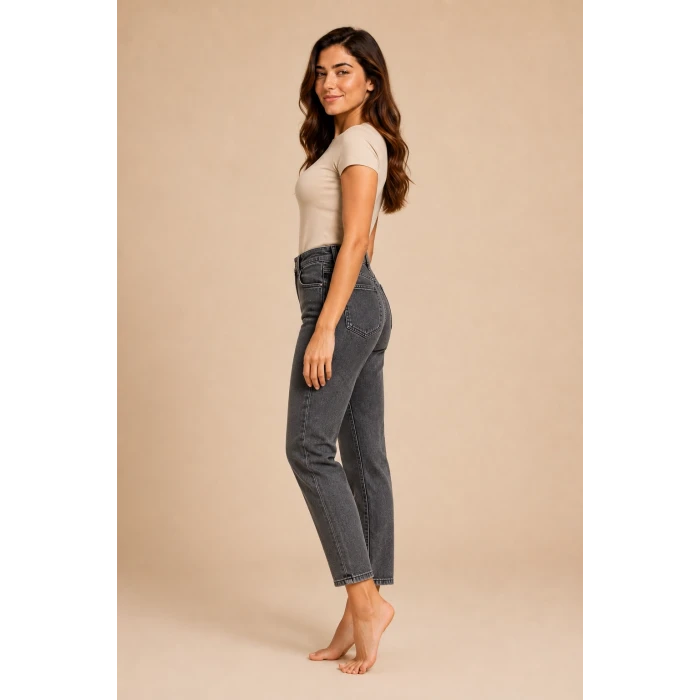 Mom Jeans Kot Pantolon