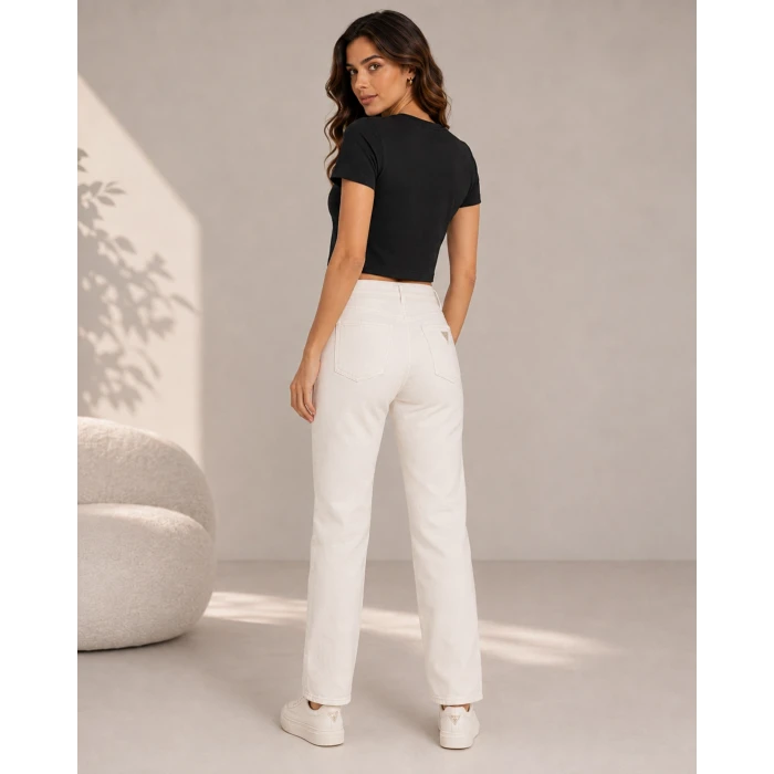 Taş Baskılı Kısa Kollu Crop Tshirt