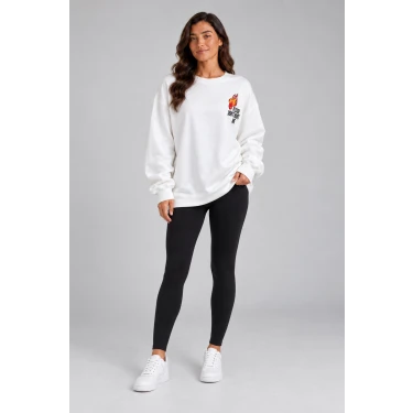Kaktüs Baskılı Şardonlu Sweatshirt