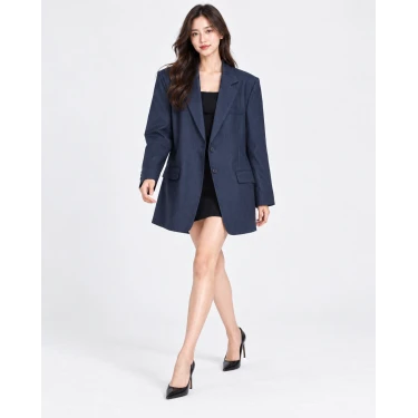 Liora Çizgili Oversize Blazer Ceket