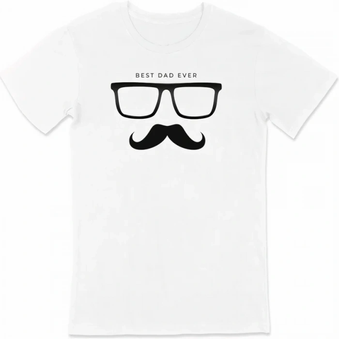 Babalar Günü Hediye Baba Temalı Baskılı Oversize Bisiklet Yaka T-shirt - Beyaz