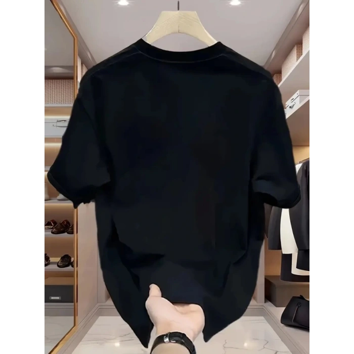 Baskılı Oversize Bisiklet Yaka T-shirt - Beyaz