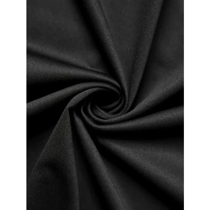 Baskılı Oversize Bisiklet Yaka T-shirt - Siyah
