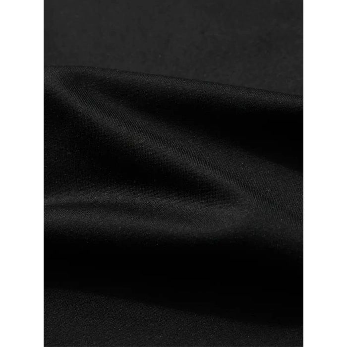 Baskılı Oversize Bisiklet Yaka T-shirt - Siyah