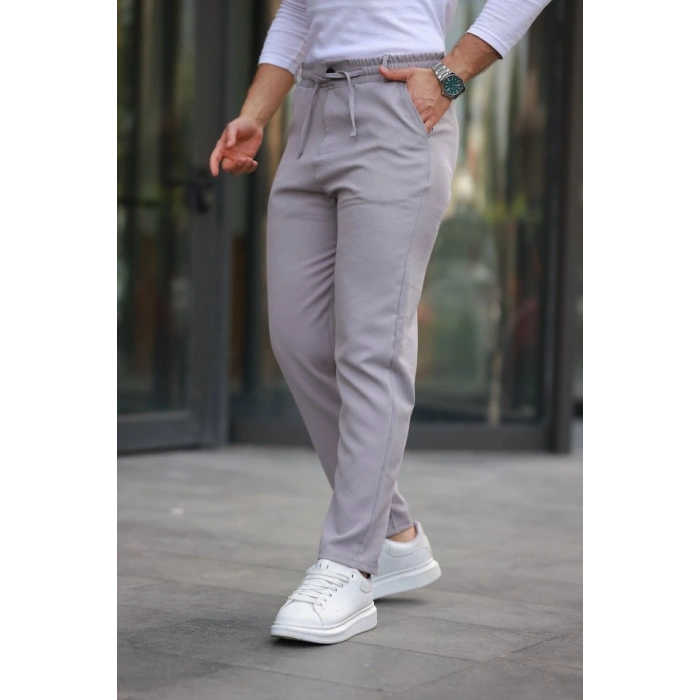 Erkek Beli Bağcıklı Jogger Pantolon