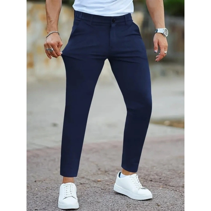Erkek Cepli Slimfit Atlas Pantolon