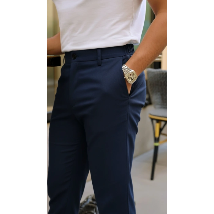 Erkek Cepli Slimfit Atlas Pantolon