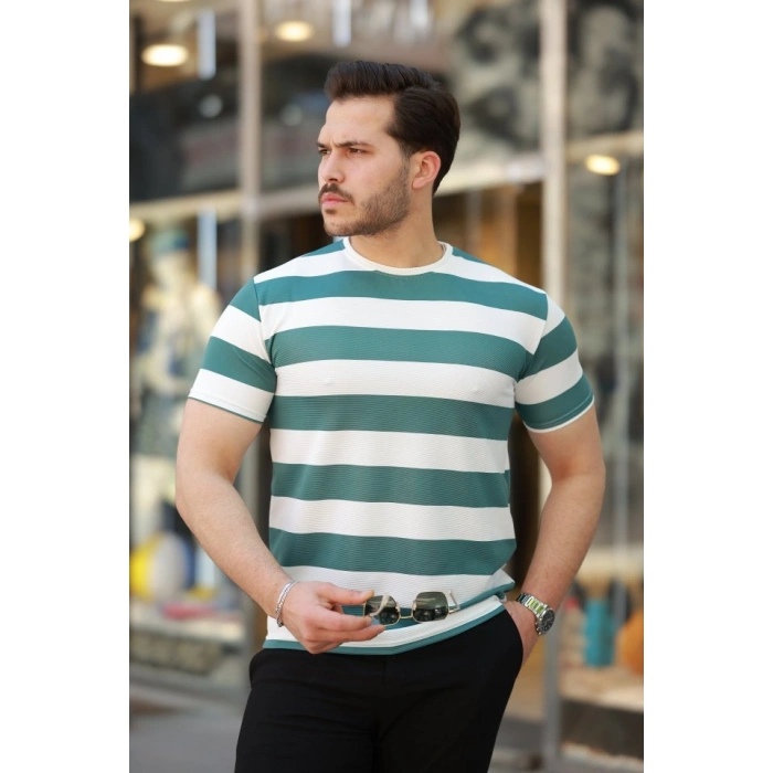 Erkek çift Renk Pamuklu örme Kumaş Kısa Kollu T-shirt