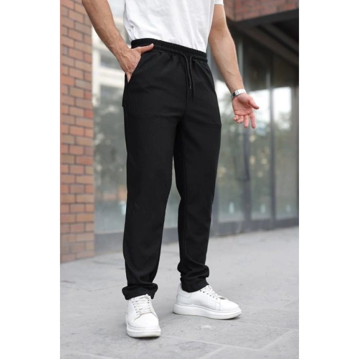 Erkek Fitilli Beli Lastikli Rahat Pantolon