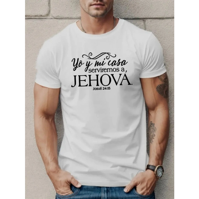 Erkek Jehova Baskılı Süprem T-shirt