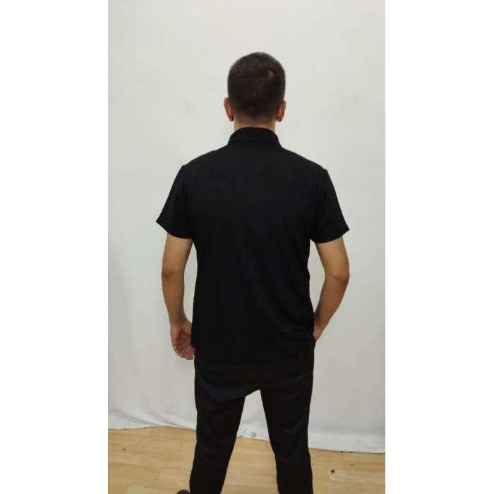Erkek Kısa Kollu Hakim Yaka önü Düğmeli Viskon Bluz
