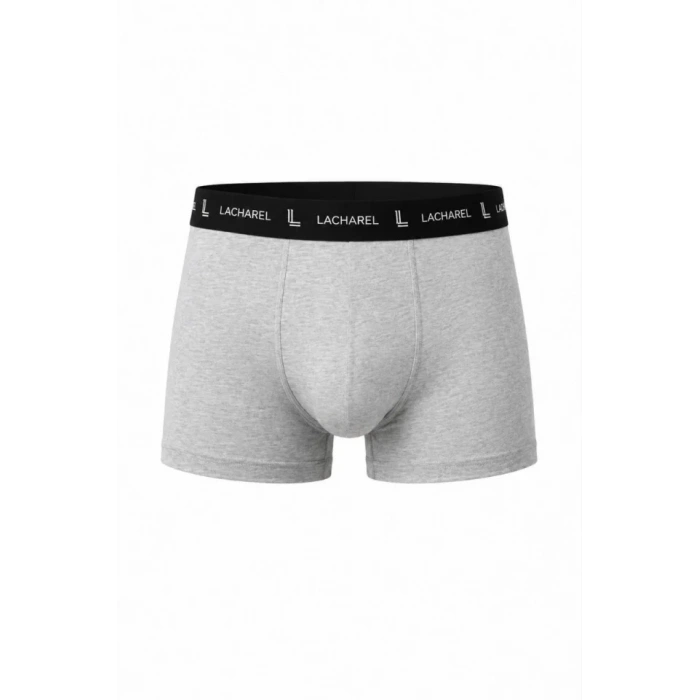 Erkek Likralı Pamuklu Nefes Alan Penye Boxer 3lü Paket - Gri