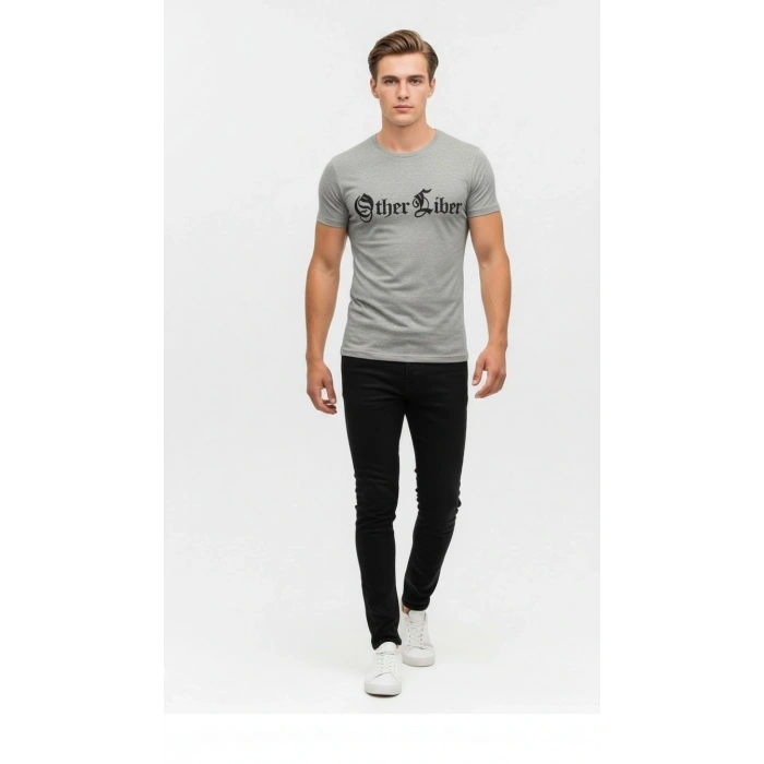 Erkek Modern Baskılı Günlük T-Shirt