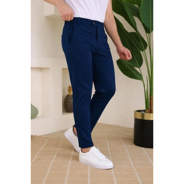 Erkek Slim Fit Dilli Kumaş Pantolon
