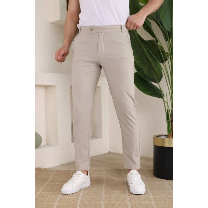 Erkek Slim Fit Dilli Kumaş Pantolon