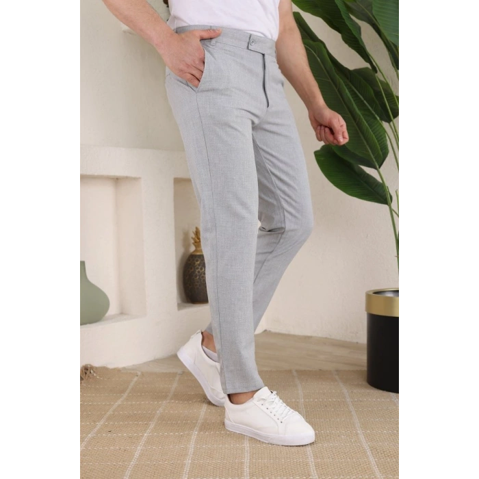 Erkek Slim Fit Dilli Kumaş Pantolon