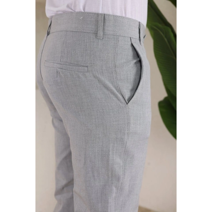Erkek Slim Fit Dilli Kumaş Pantolon