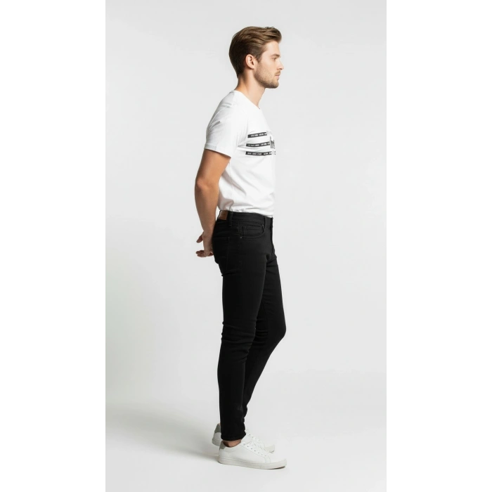 Erkek Slogan Baskılı Modern Günlük T-Shirt
