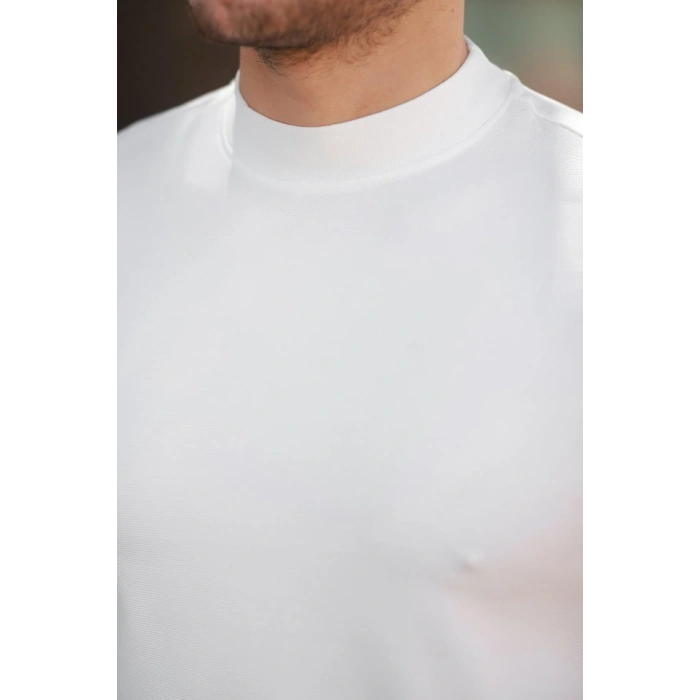 Erkek Yarım Balıkçı Yaka Kısa Kollu T-shirt