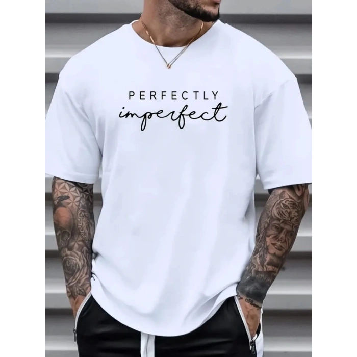 Erkekler Için PERFECTLY Günlük Tişört - Beyaz