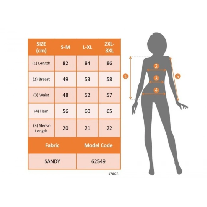 Kadın Kısa Kollu Bisiklet Yakalı Desenli üst Sandy Alt Tul Asimetrik Detaylı Bluz