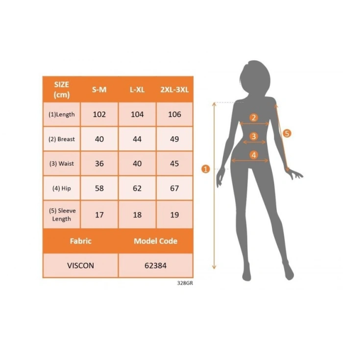 Kadın Kısa Kollu V Yakalı Kiloş Midi Viskon Elbise