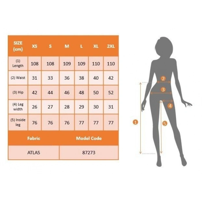 Kadın Yüksek Bel Kemersiz Atlas Pantolon