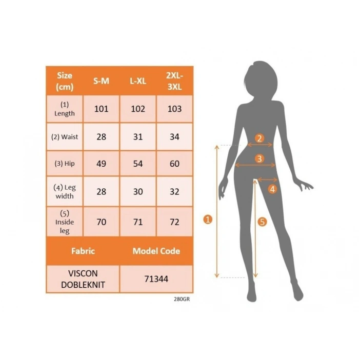 Kadın Yüksek Bel Yan şerit Detaylı Yırtmaçlı Viskon Iki Iplik Pantolon