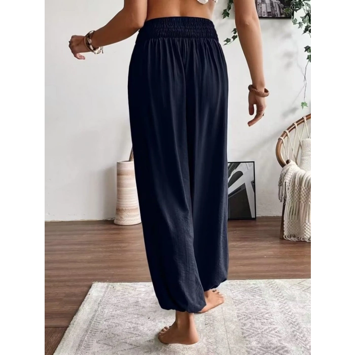 Kadın Yüksel Bel Yoğun Büzgü Detaylı Aerobin Pantolon