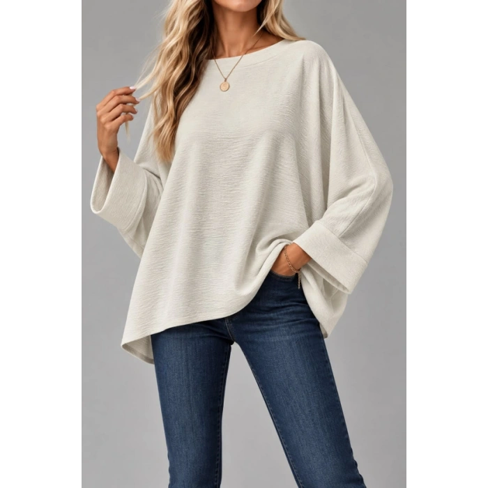 Oversize Yarasa Kol Bluz