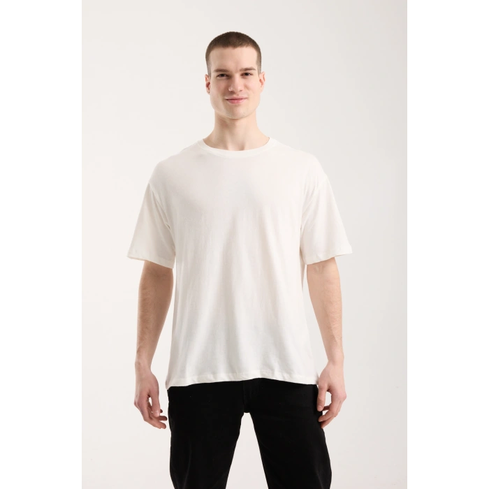 Urban Basic Oversize Erkek T-Shirt - Beyaz