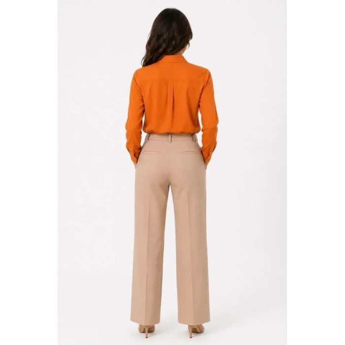 Uzun Kol Gömlek Düğmeli Klasik Yaka Günlük Ve Ofis Şıklığına Uygun - Turuncu