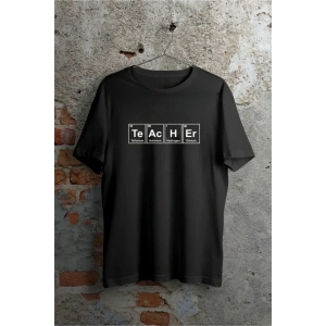 24 Kasım Kimya Öğretmeni Hediyesi Baskılı Bisiklet Yaka T-shirt - Beyaz