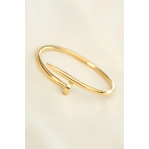 316L Çelik Gold Renk Çivi Model Bileklik - Lisinya