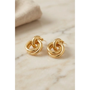 316L Çelik Gold Renk Halka Model Küpe - Lisinya