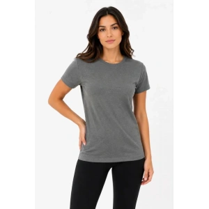 Basic Tişört Bisiklet Yaka Kısa Kol Günlük Yazlık Slim Fit T-Shirt - Antrasit