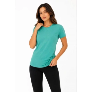 Basic Tişört Bisiklet Yaka Kısa Kol Günlük Yazlık Slim Fit T-Shirt - Su Yeşili