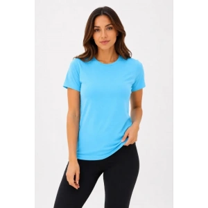 Basic Tişört Bisiklet Yaka Kısa Kol Günlük Yazlık Slim Fit T-Shirt - Turkuaz