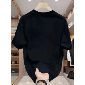Baskılı Oversize Bisiklet Yaka T-shirt - Beyaz