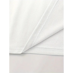 Baskılı Oversize Bisiklet Yaka T-shirt - Beyaz