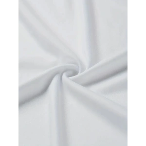 Baskılı Oversize Bisiklet Yaka T-shirt - Beyaz